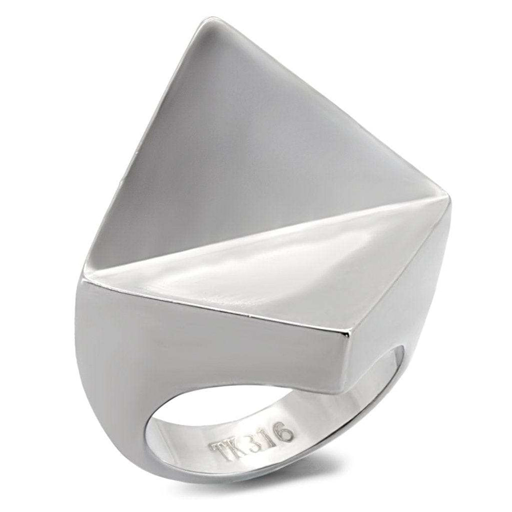 TK136 - High polished (no plating) Stainless Steel Ring with No Stone - Alamode - Flyclothing LLC
