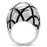 TK139 - High polished (no plating) Stainless Steel Ring with No Stone - Alamode - Flyclothing LLC