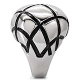 TK139 - High polished (no plating) Stainless Steel Ring with No Stone - Alamode - Flyclothing LLC