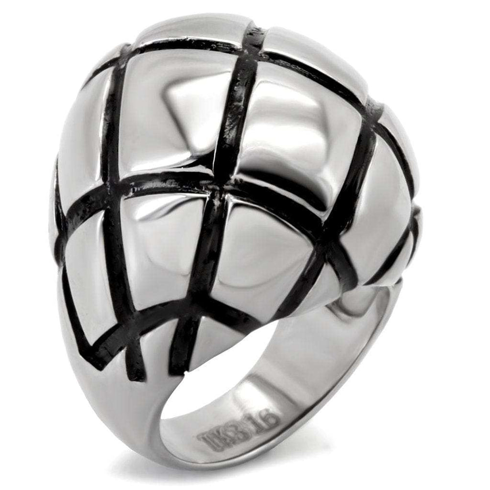 TK139 - High polished (no plating) Stainless Steel Ring with No Stone - Alamode - Flyclothing LLC