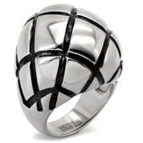 TK139 - High polished (no plating) Stainless Steel Ring with No Stone - Alamode - Flyclothing LLC