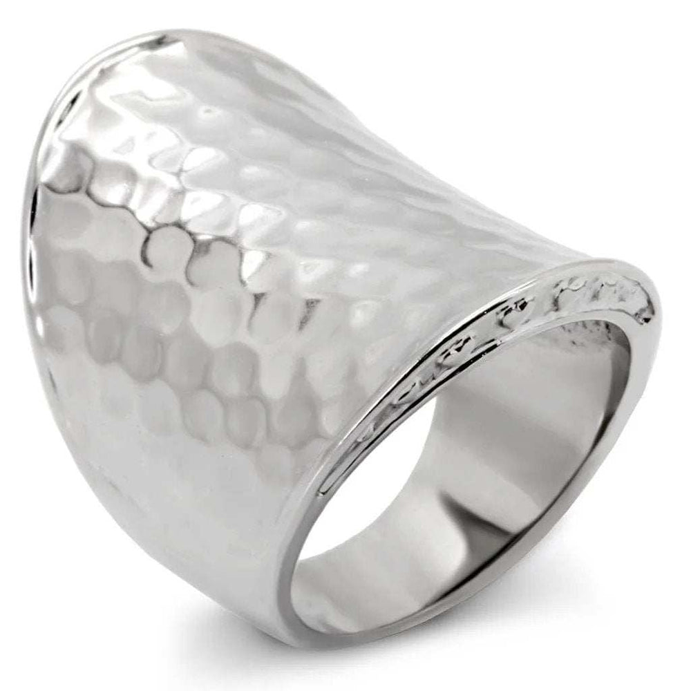 TK140 - High polished (no plating) Stainless Steel Ring with No Stone - Alamode - Flyclothing LLC