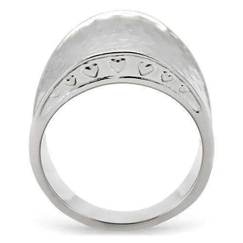 TK140 - High polished (no plating) Stainless Steel Ring with No Stone - Alamode - Flyclothing LLC