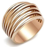 TK1414 - IP Rose Gold(Ion Plating) Stainless Steel Ring with No Stone - Alamode - Flyclothing LLC
