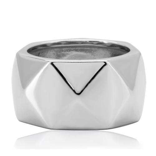 TK142 - High polished (no plating) Stainless Steel Ring with No Stone - Alamode - Flyclothing LLC
