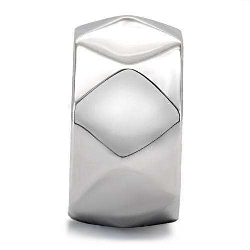 TK142 - High polished (no plating) Stainless Steel Ring with No Stone - Alamode - Flyclothing LLC