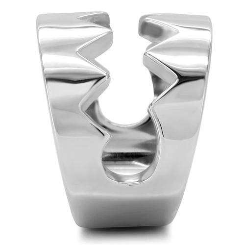 TK143 - High polished (no plating) Stainless Steel Ring with No Stone - Alamode - Flyclothing LLC