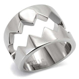 TK143 - High polished (no plating) Stainless Steel Ring with No Stone - Alamode - Flyclothing LLC