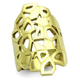 TK1446 - IP Gold(Ion Plating) Stainless Steel Ring with No Stone - Alamode - Flyclothing LLC