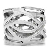 TK144 - High polished (no plating) Stainless Steel Ring with No Stone - Alamode - Flyclothing LLC