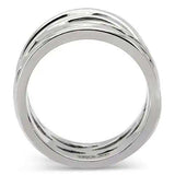 TK144 - High polished (no plating) Stainless Steel Ring with No Stone - Alamode - Flyclothing LLC