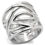 TK144 - High polished (no plating) Stainless Steel Ring with No Stone - Alamode - Flyclothing LLC