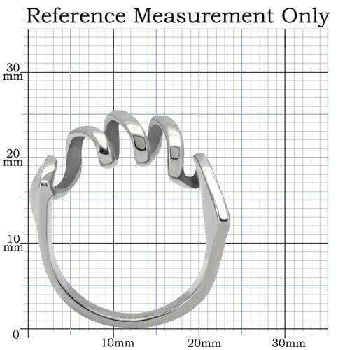 TK145 - High polished (no plating) Stainless Steel Ring with No Stone - Alamode - Flyclothing LLC