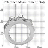 TK146 - High polished (no plating) Stainless Steel Ring with No Stone - Alamode - Flyclothing LLC