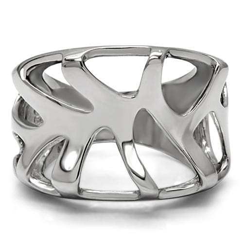 TK146 - High polished (no plating) Stainless Steel Ring with No Stone - Alamode - Flyclothing LLC