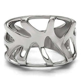 TK146 - High polished (no plating) Stainless Steel Ring with No Stone - Alamode - Flyclothing LLC