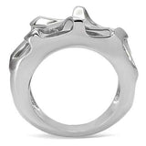 TK146 - High polished (no plating) Stainless Steel Ring with No Stone - Alamode - Flyclothing LLC