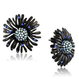 TK1476 - IP Black(Ion Plating) Stainless Steel Earrings with Top Grade Crystal in Multi Color - Alamode - Flyclothing LLC