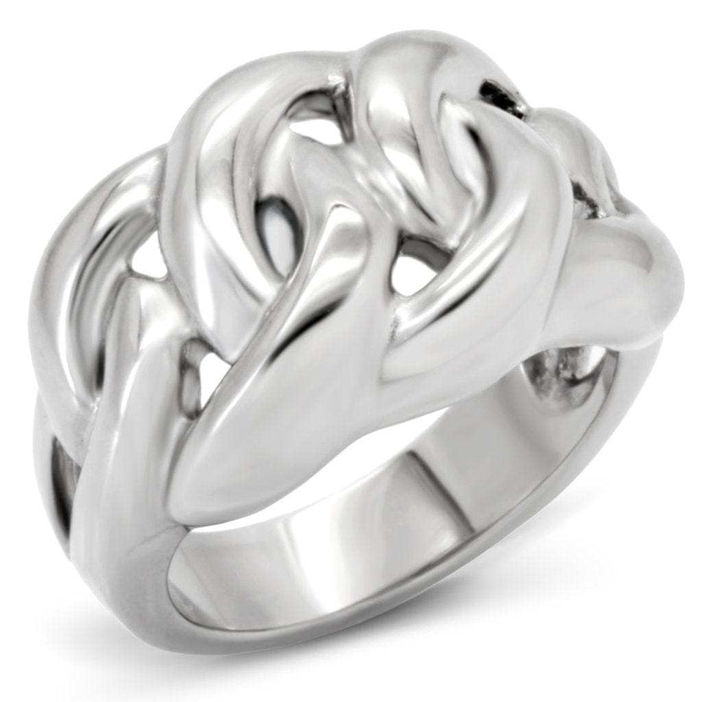 TK147 - High polished (no plating) Stainless Steel Ring with No Stone - Alamode - Flyclothing LLC