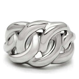 TK147 - High polished (no plating) Stainless Steel Ring with No Stone - Alamode - Flyclothing LLC