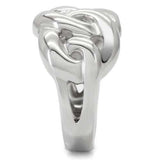 TK147 - High polished (no plating) Stainless Steel Ring with No Stone - Alamode - Flyclothing LLC