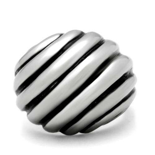 TK148 - High polished (no plating) Stainless Steel Ring with No Stone - Alamode - Flyclothing LLC