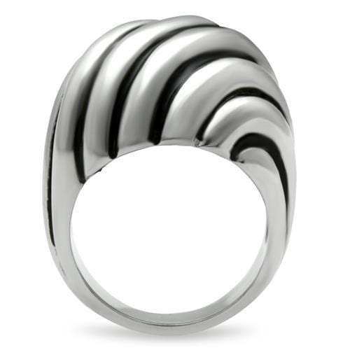 TK148 - High polished (no plating) Stainless Steel Ring with No Stone - Alamode - Flyclothing LLC