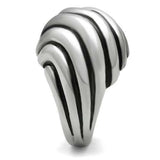 TK148 - High polished (no plating) Stainless Steel Ring with No Stone - Alamode - Flyclothing LLC