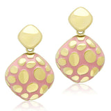 TK1502 - IP Gold(Ion Plating) Stainless Steel Earrings with Epoxy in Light Rose - Alamode - Flyclothing LLC