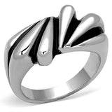 TK1520 - High polished (no plating) Stainless Steel Ring with No Stone - Alamode - Flyclothing LLC