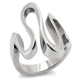 TK152 - High polished (no plating) Stainless Steel Ring with No Stone - Alamode - Flyclothing LLC