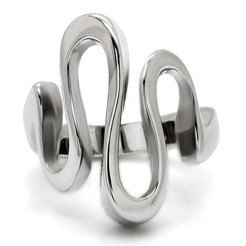 TK152 - High polished (no plating) Stainless Steel Ring with No Stone - Alamode - Flyclothing LLC