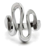TK152 - High polished (no plating) Stainless Steel Ring with No Stone - Alamode - Flyclothing LLC