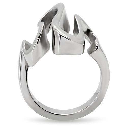 TK152 - High polished (no plating) Stainless Steel Ring with No Stone - Alamode - Flyclothing LLC