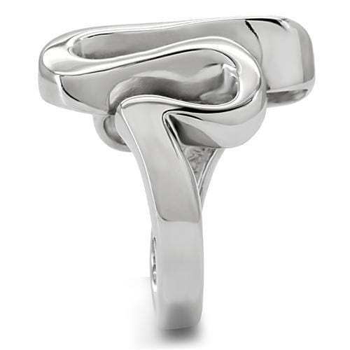 TK152 - High polished (no plating) Stainless Steel Ring with No Stone - Alamode - Flyclothing LLC