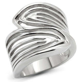 TK153 - High polished (no plating) Stainless Steel Ring with No Stone - Alamode - Flyclothing LLC