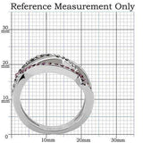 TK156 - High polished (no plating) Stainless Steel Ring with Top Grade Crystal in Multi Color - Alamode - Flyclothing LLC