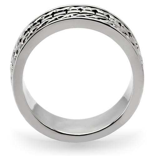 TK158 - High polished (no plating) Stainless Steel Ring with No Stone - Alamode - Flyclothing LLC