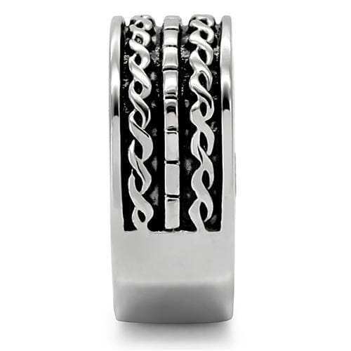 TK158 - High polished (no plating) Stainless Steel Ring with No Stone - Alamode - Flyclothing LLC