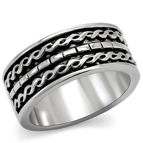 TK158 - High polished (no plating) Stainless Steel Ring with No Stone - Alamode - Flyclothing LLC