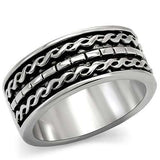 TK158 - High polished (no plating) Stainless Steel Ring with No Stone - Alamode - Flyclothing LLC