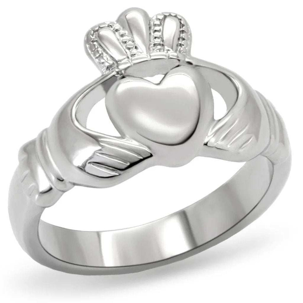 TK160 - High polished (no plating) Stainless Steel Ring with No Stone - Alamode - Flyclothing LLC