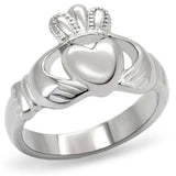 TK160 - High polished (no plating) Stainless Steel Ring with No Stone - Alamode - Flyclothing LLC