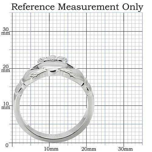 TK160 - High polished (no plating) Stainless Steel Ring with No Stone - Alamode - Flyclothing LLC