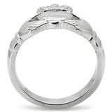 TK160 - High polished (no plating) Stainless Steel Ring with No Stone - Alamode - Flyclothing LLC