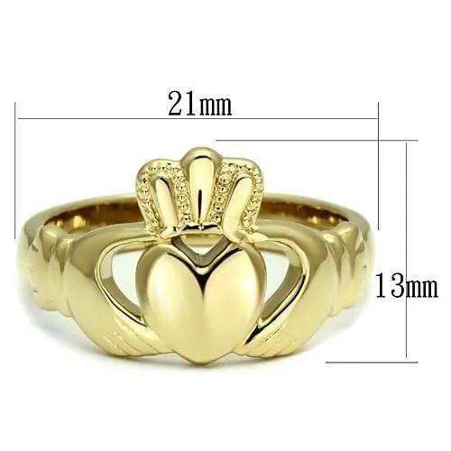 TK160G - IP Gold(Ion Plating) Stainless Steel Ring with No Stone - Alamode - Flyclothing LLC
