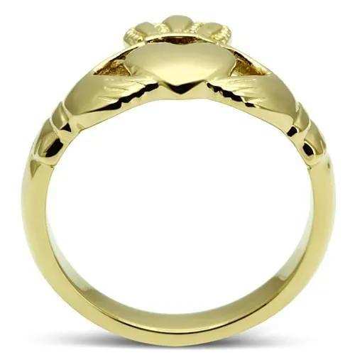 TK160G - IP Gold(Ion Plating) Stainless Steel Ring with No Stone - Alamode - Flyclothing LLC
