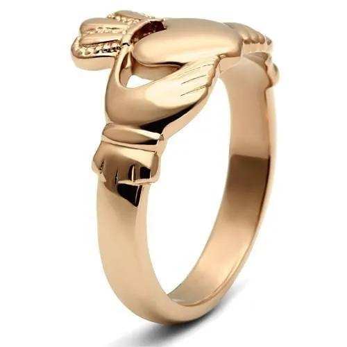 TK160R - IP Rose Gold(Ion Plating) Stainless Steel Ring with No Stone - Alamode - Flyclothing LLC