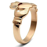 TK160R - IP Rose Gold(Ion Plating) Stainless Steel Ring with No Stone - Alamode - Flyclothing LLC