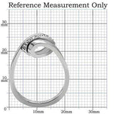 TK161 - High polished (no plating) Stainless Steel Ring with Top Grade Crystal in Clear - Alamode - Flyclothing LLC